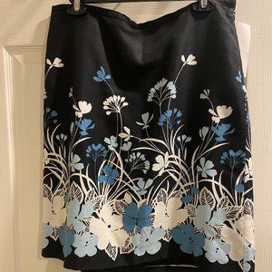 Blue w/flowers skirt